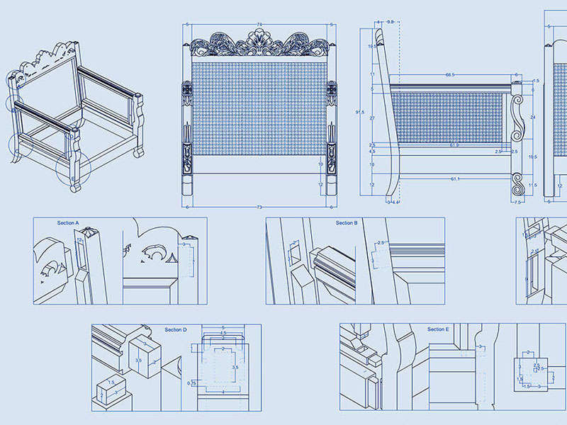 Shop drawing by our designer for customer approval