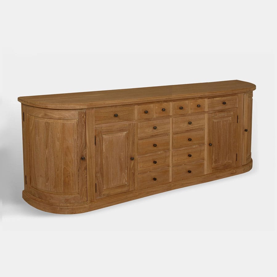 Teak buffet convex doors B