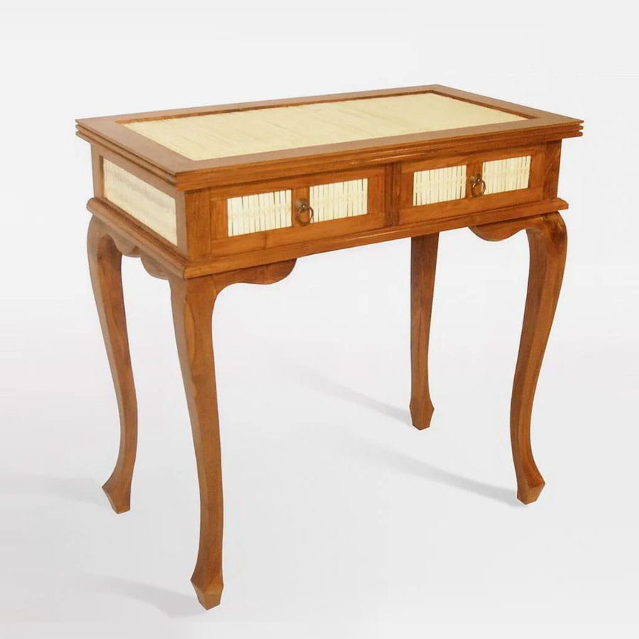 Console table teak wood bamboo