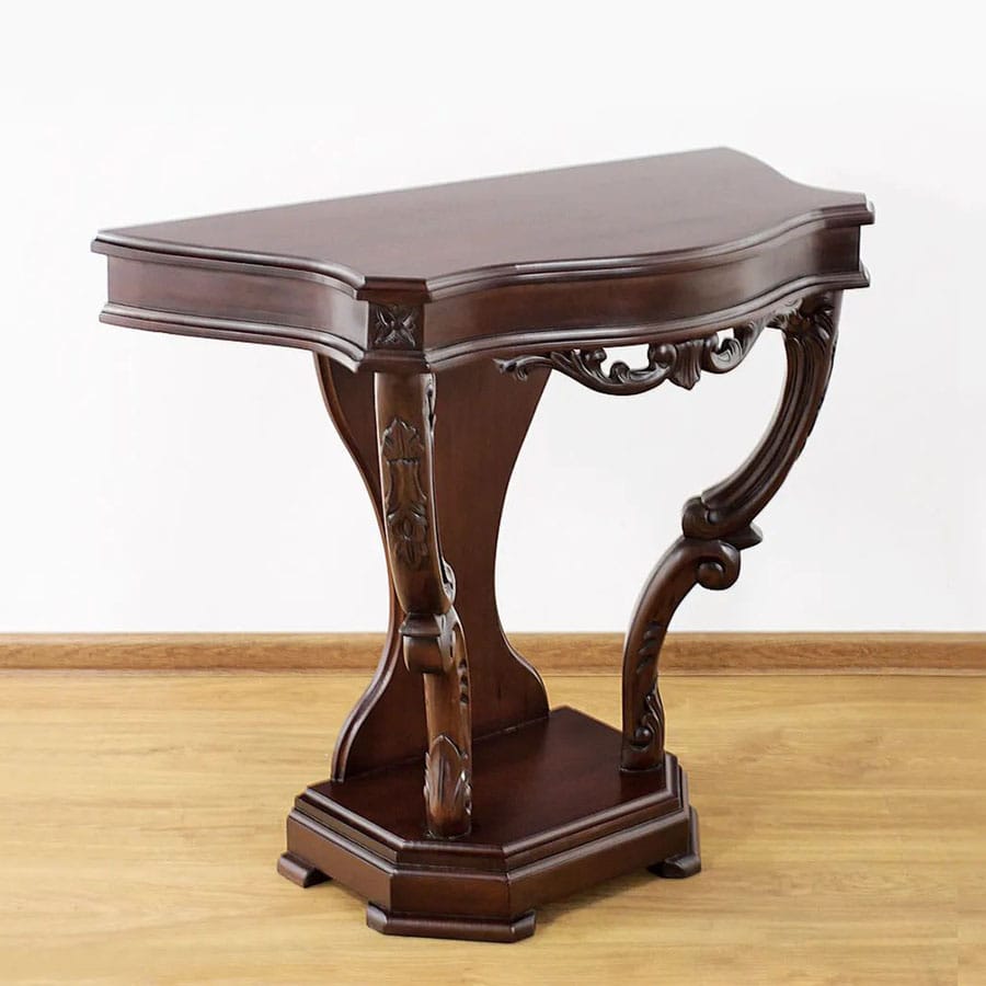 Fiddle back wall table