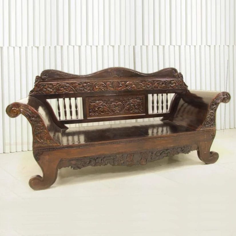 Ethnic wood bench