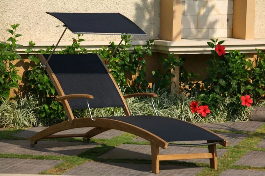 Teak sun deck batyline sling