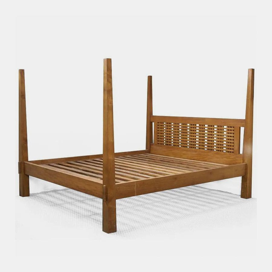 Reclaimed teak poster bed