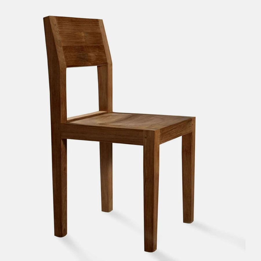 Reclaimed wood taper backrest chair