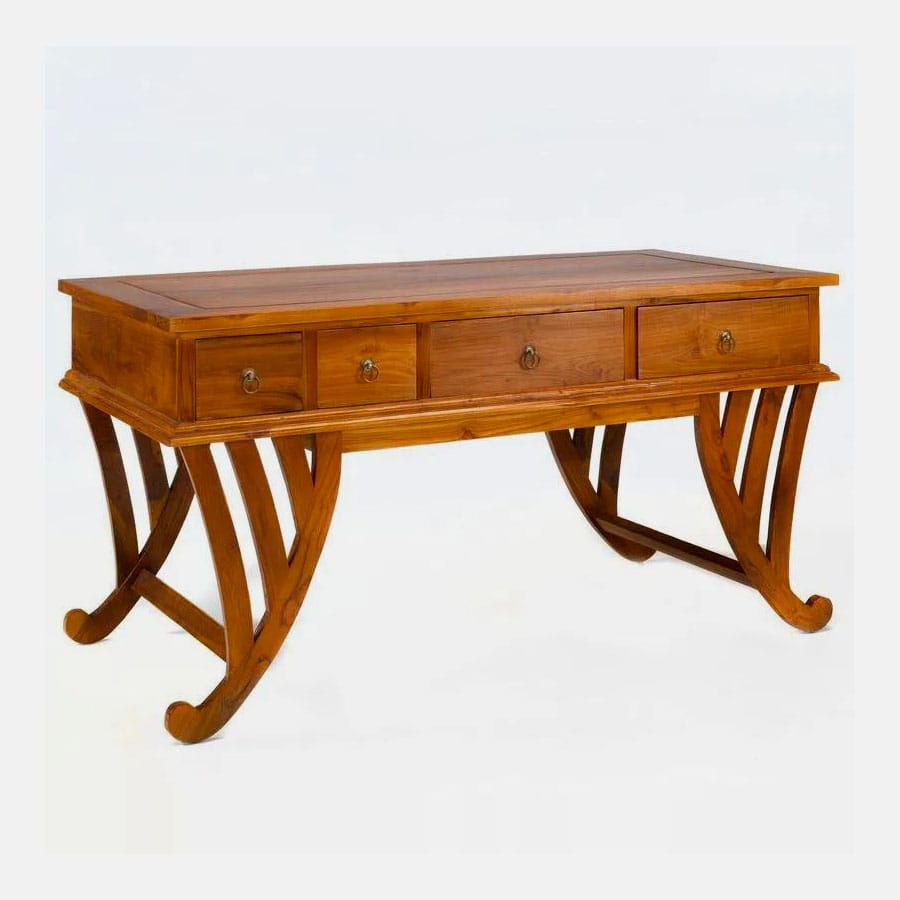 Siam teak desk 4 drawers 