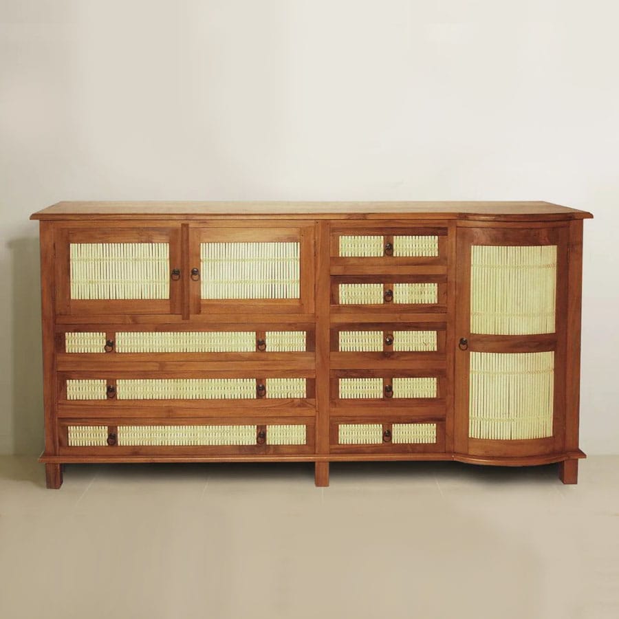 Buffet bamboo 8 drawers
