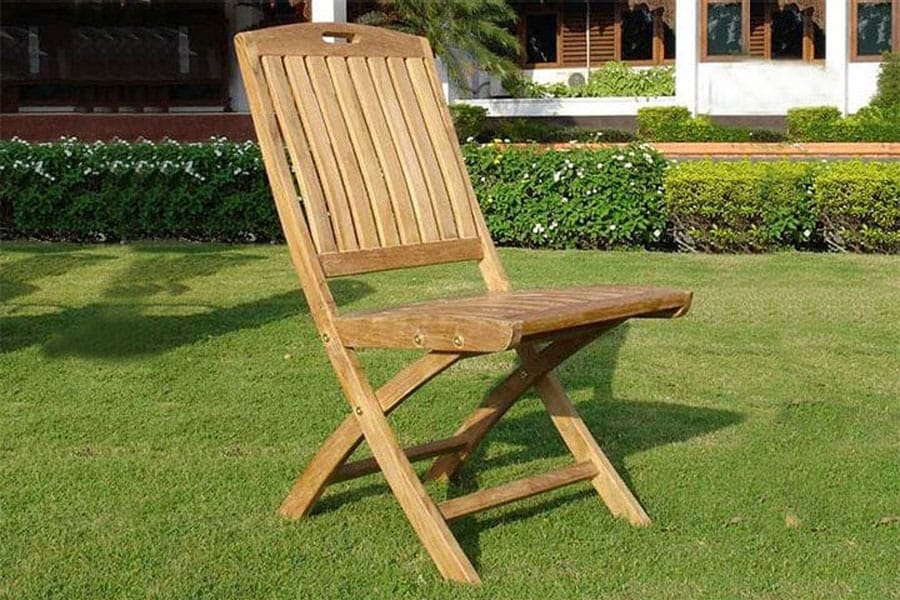 Corbett teak folding chair