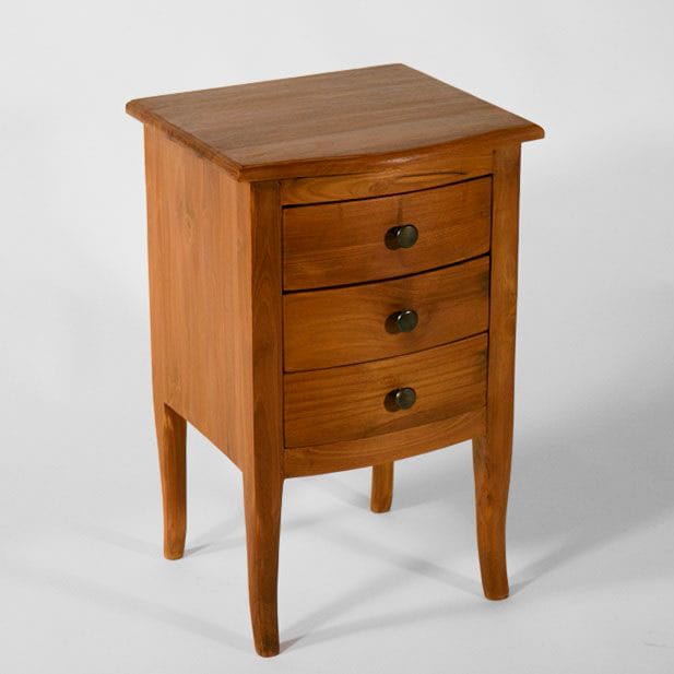 Raised front teak chest