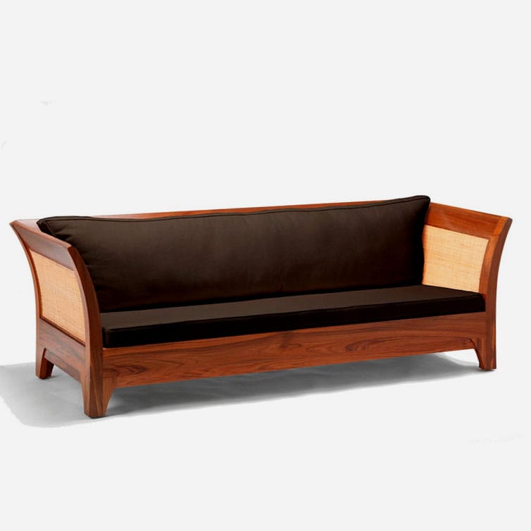 Teak sofa rattans arm rest
