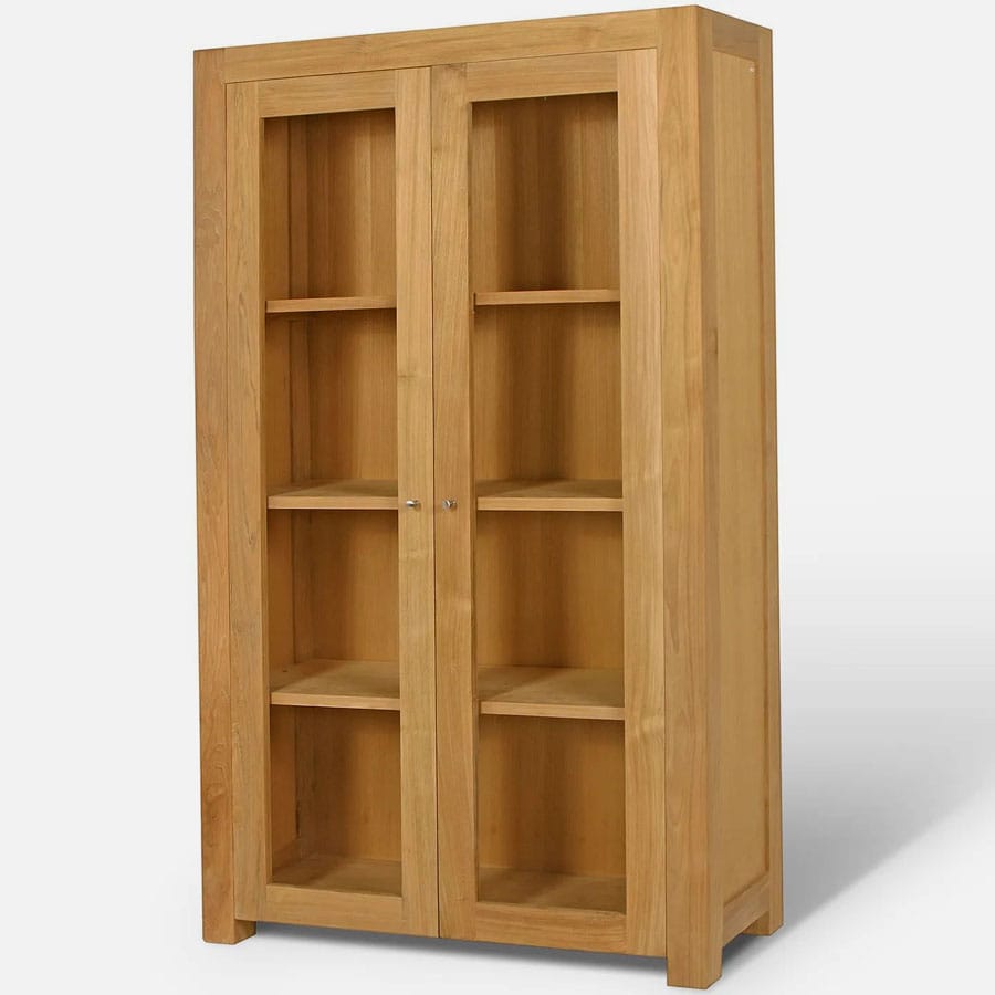 Teak plain vitrine