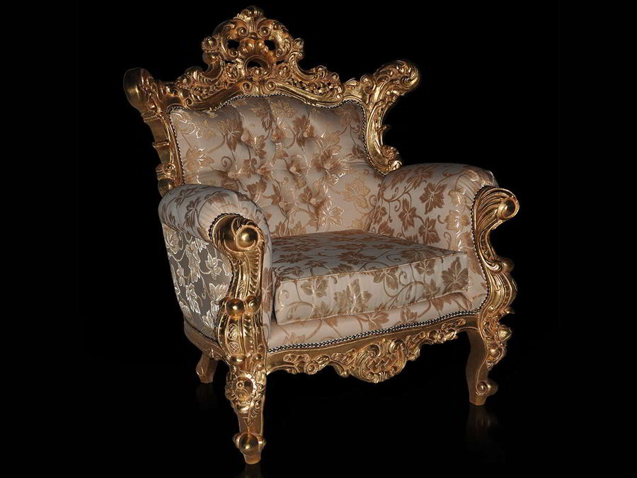Golden baroque chair 