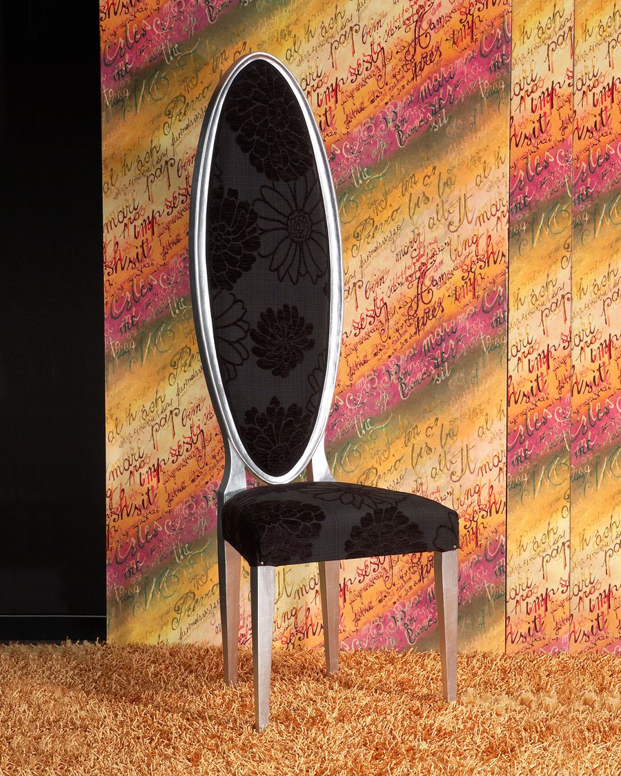 Artdeco dining chair oval backrest