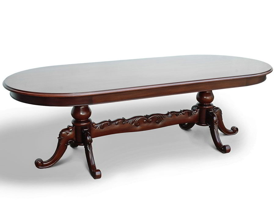 Regency pedestal oval table