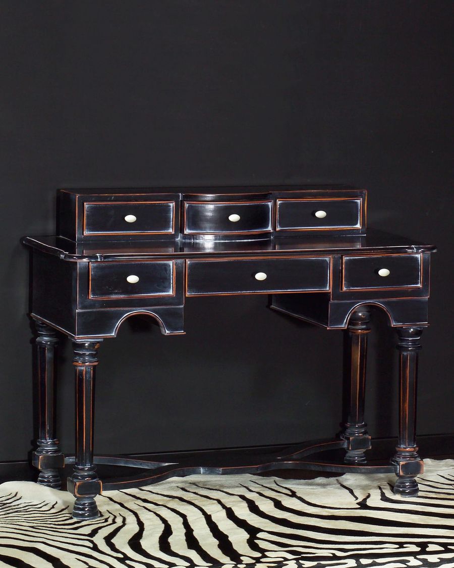 Vintage dressing table antique black