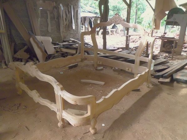 Louis XV Antique reproduction bed