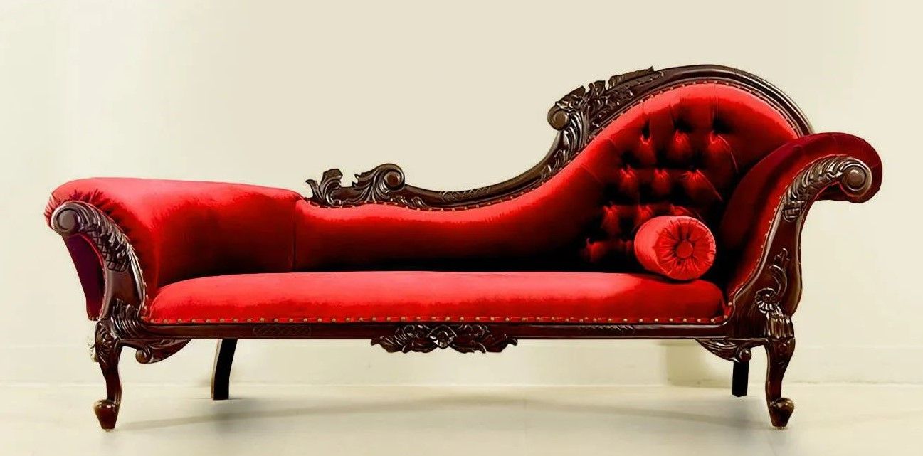 Rose single end sofa mahogany frame